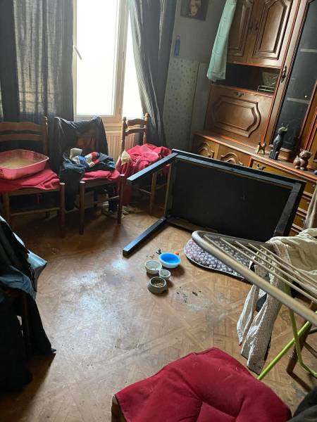 Nettoyage et débarras partiel d'un appartement en milieu occupé en Normandie
